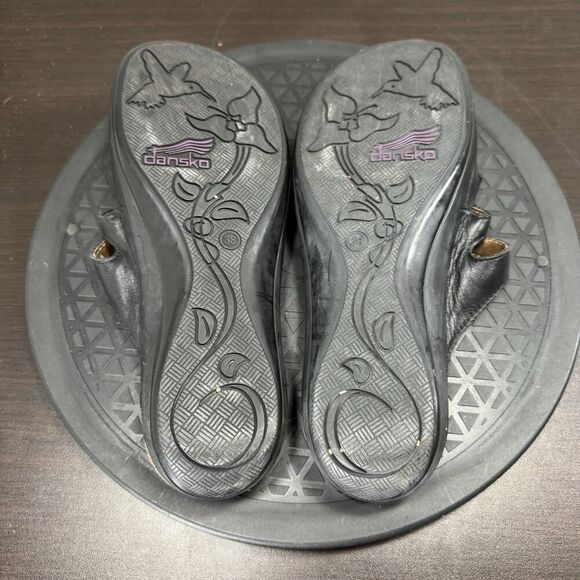 Dansko Women's Size 8 Janie Black Leather Slip-On Slide Comfort Casual Sandals - Picture 6 of 7